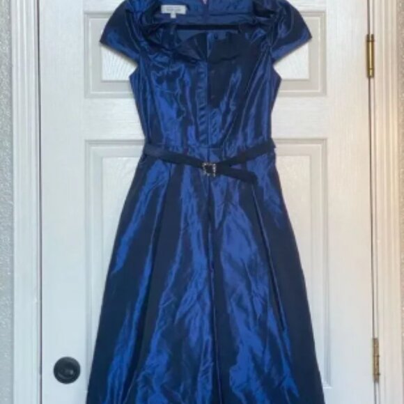 Rickie Freeman for Teri Jon Blue Dress, Size 6 - Picture 1 of 6